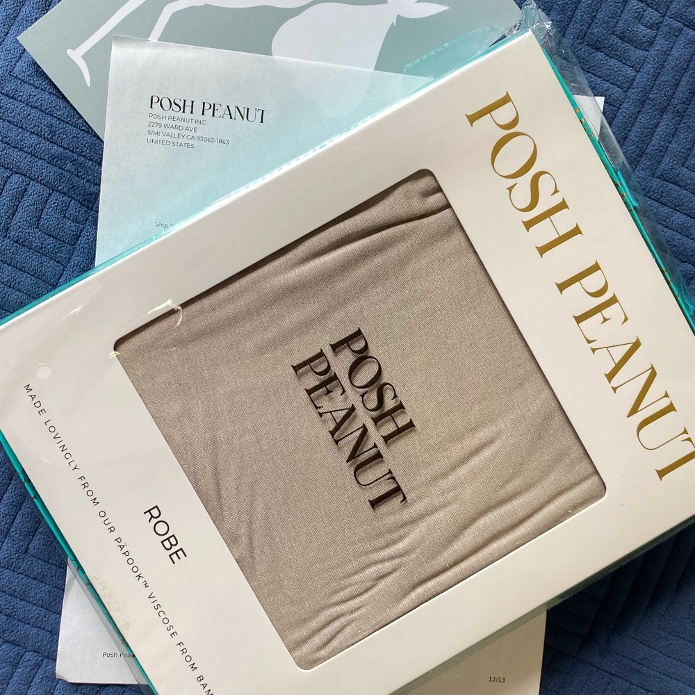 Posh Peanut Mommy Robe - color taupe - Bamboo - NWT - Size XXL
